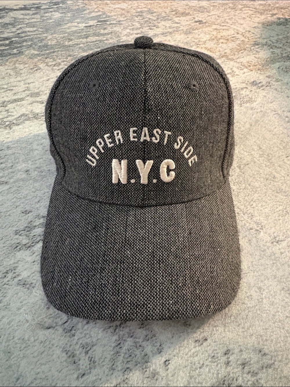 EUC gray Upper East Side NYC hat